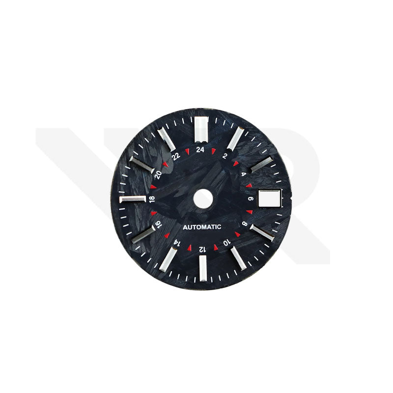 24 Hour Carbon Fiber Dial for Seiko NH34 Mod
