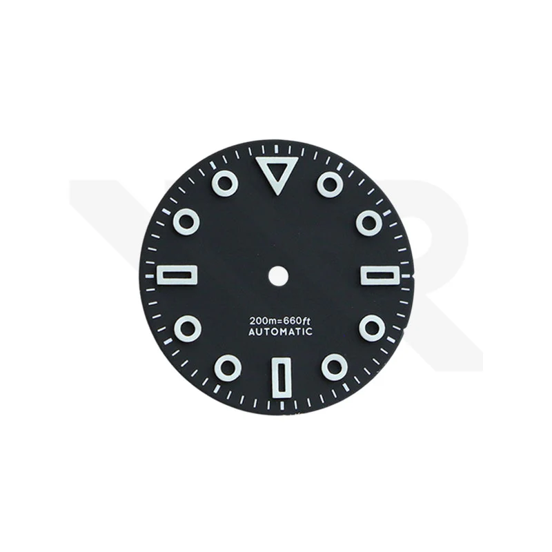 3D Shaped Indices Matte Dial for Seiko Mod : Matte Black