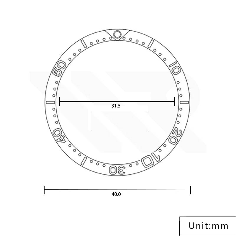 Aluminium Bezel Insert for Seiko Prospex Sumo SBDC001 / SBDC003 / SBDC031 / SBDC033 - Black / Red - Image 2