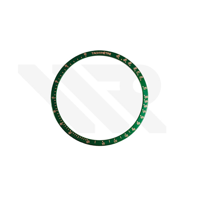 Aluminium Green Bezel Insert Compatible with Omega Speedmaster: Rose Gold