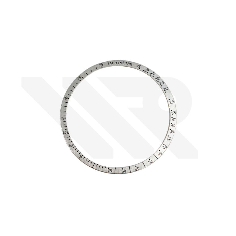 Aluminium Silver Bezel Insert Compatible with Omega Speedmaster: Black