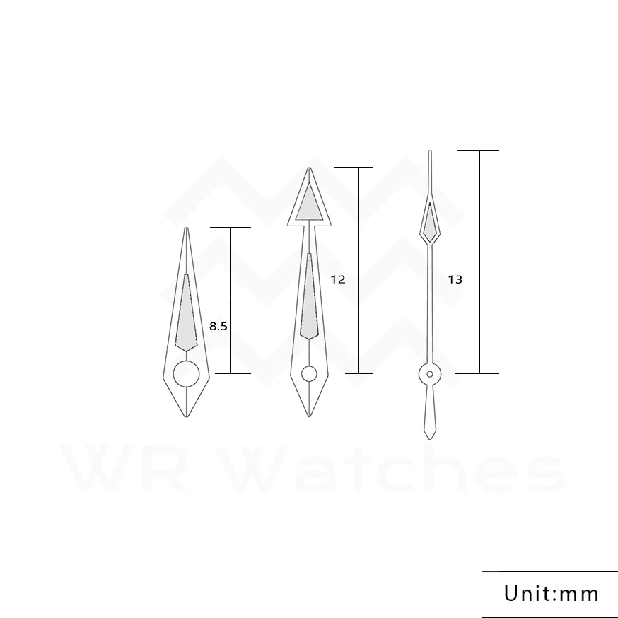 Aquaterra Watch Hands for Seiko Mod: Silver - Image 3