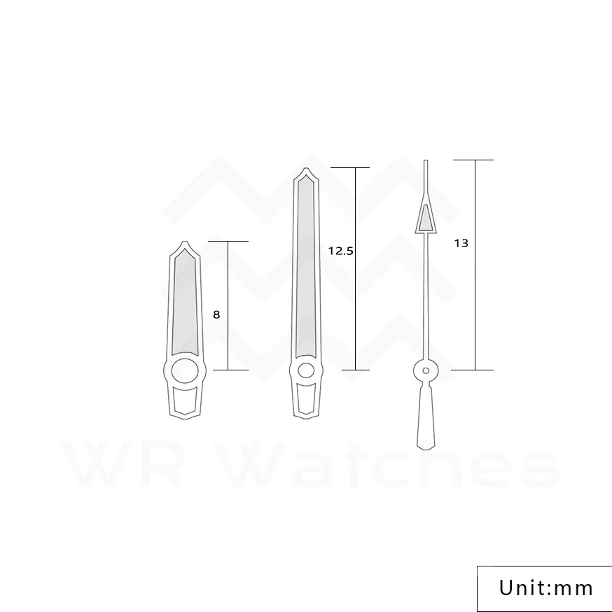 AW1158 Watch Hands for Seiko Mod: Silver - Image 3