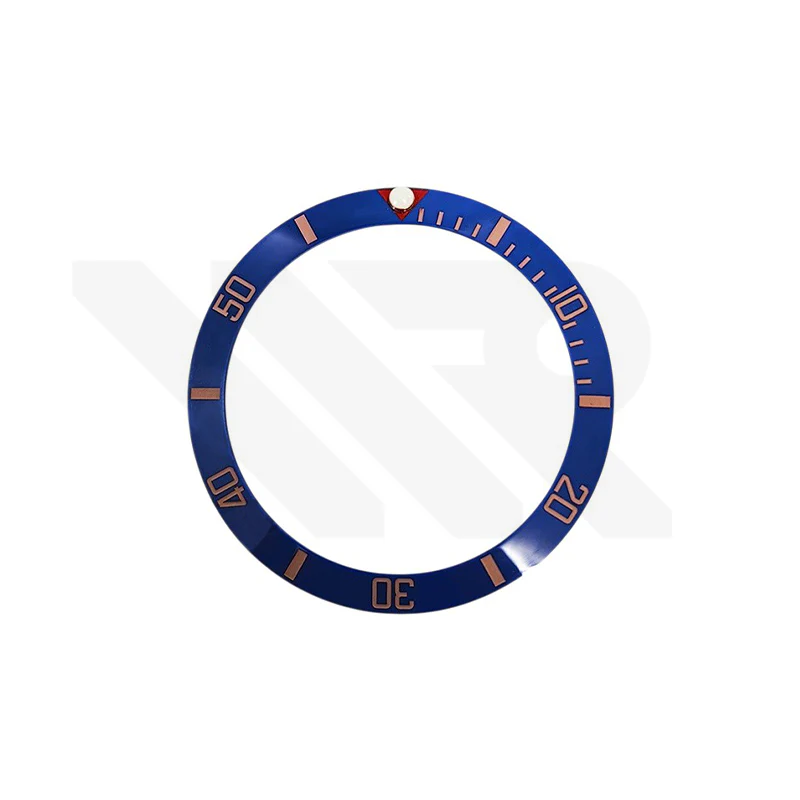 Blackbay Style Ceramic Sloped Bezel Insert for SKX/SRPD: Blue/Rose Gold