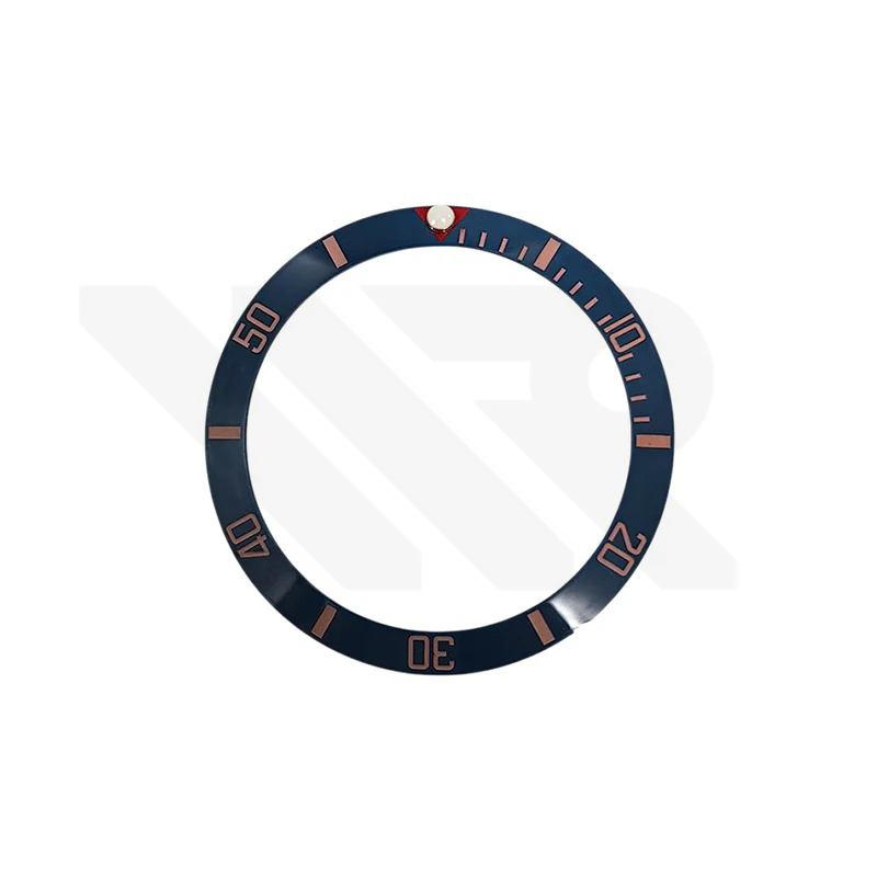 Blackbay Style Ceramic Sloped Bezel Insert for SKX/SRPD: Navy/Rose Gold