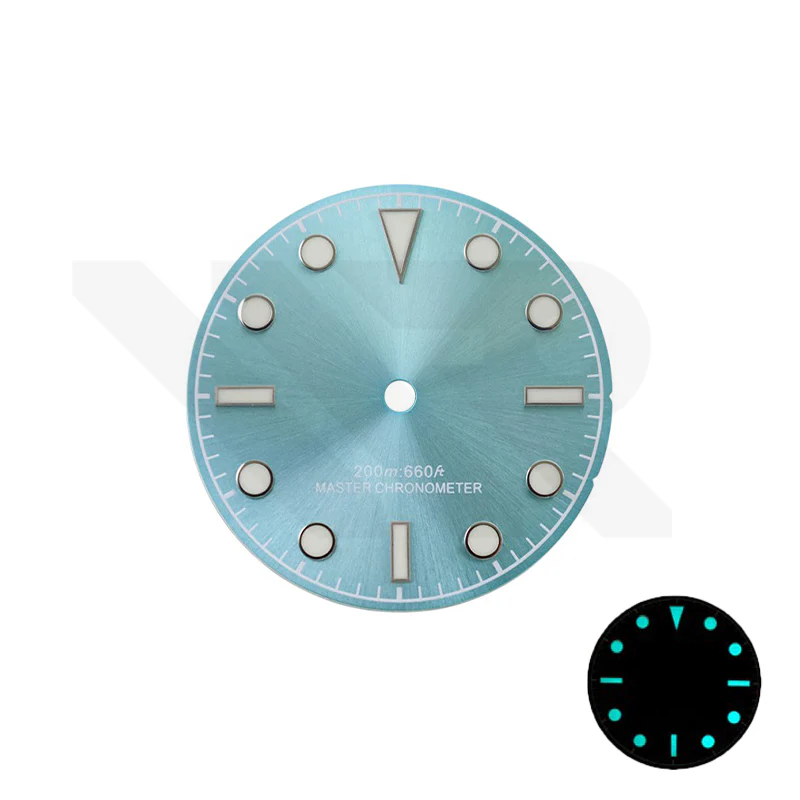 Blackbay Style Diver Dial for Seiko Mod: Sunburst Icy Blue