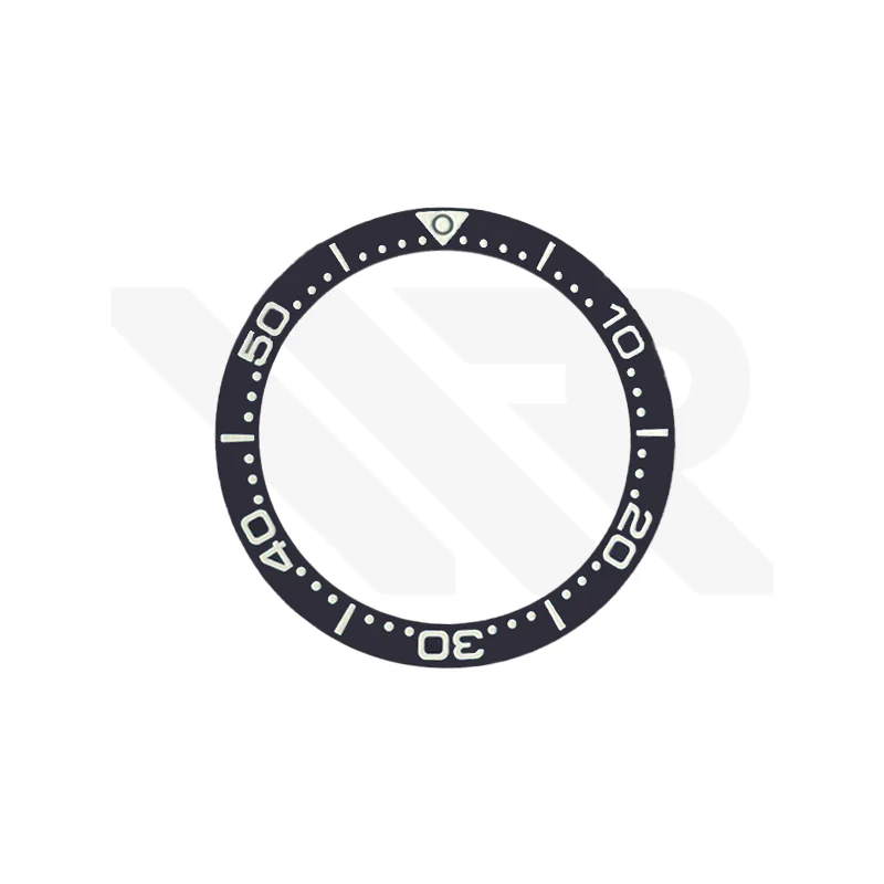 Ceramic Flat Bezel Inserts for Seiko Prospex Solar Tuna SNE497 / SNE498 / SNE499: Black S