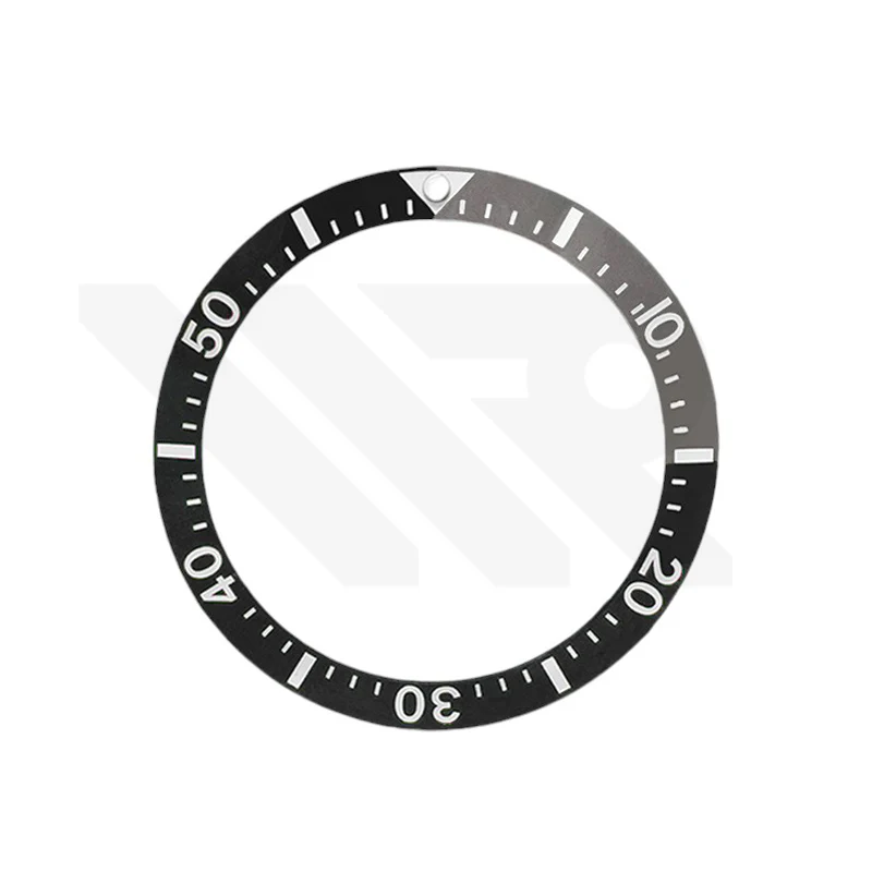 Ceramic Sloped Diver Bezel Insert for SKX / SRPD Seiko Mod: Black/Gray