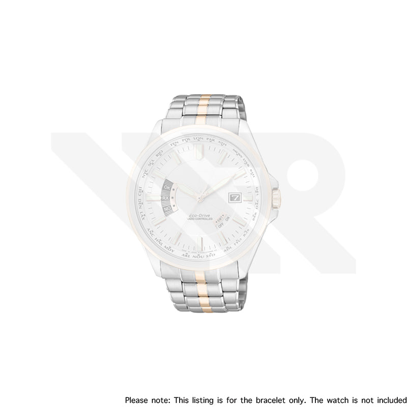 Replacement Stainless Steel Bracelet Compatible with Citizen Eco-Drive Radio Controlled World Timer CB0015