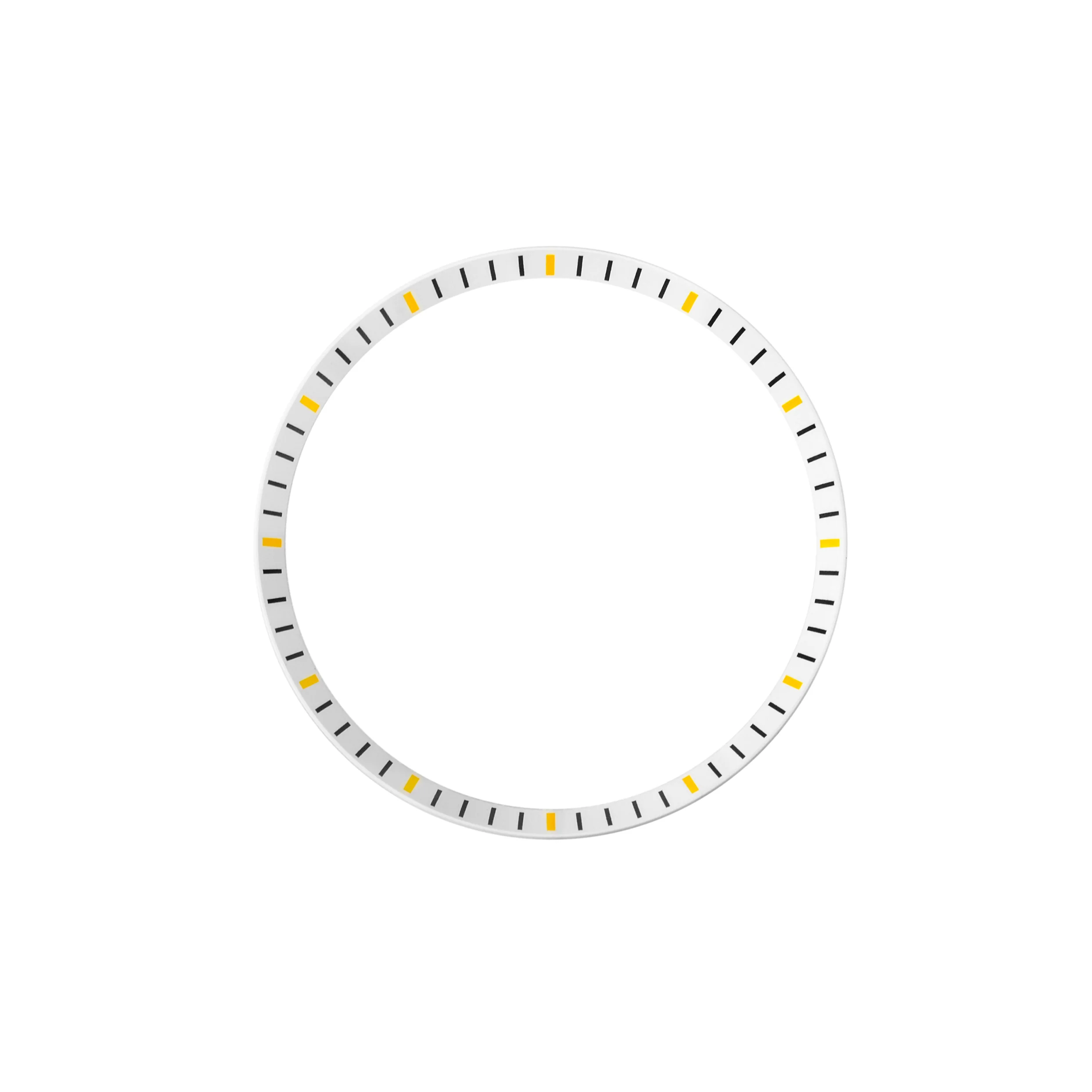 Seiko Mod SKX / SRPD Chapter Ring: White With Yellow Markers - Image 4