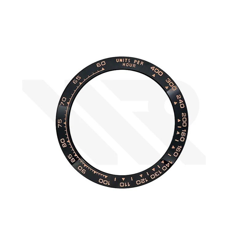 Daytona Style Replacement Ceramic Bezel Insert for Rolex 116500: Black/Rose Gold