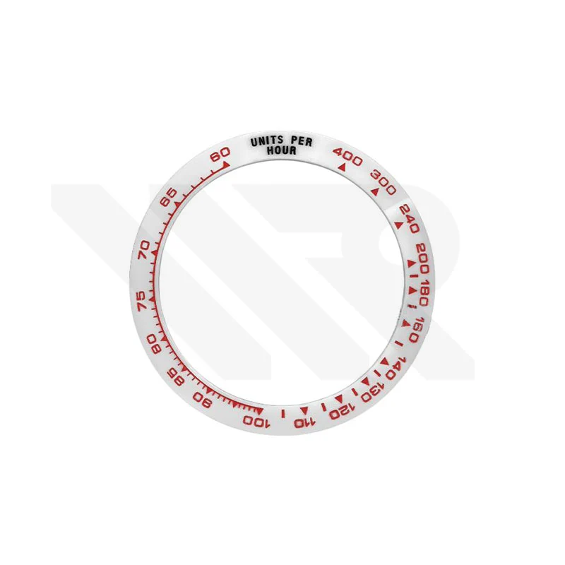 Daytona Style Replacement Ceramic Bezel Insert for Rolex 116500: White/Red