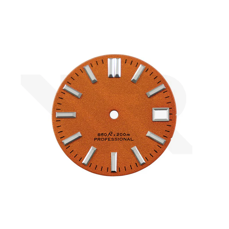 Frosted Finishing Dial for Seiko Mod: GS Style Fume Burnt Orange