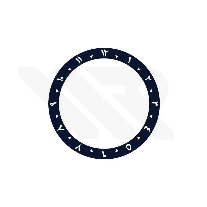 Full Lume Arabic Aluminium Sloped Bezel Insert for SKX/SRPD - Black