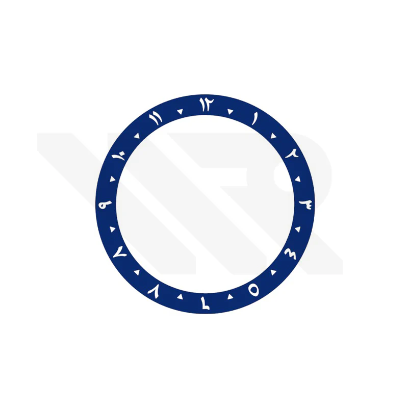 Full Lume Arabic Aluminium Sloped Bezel Insert for SKX/SRPD - Blue