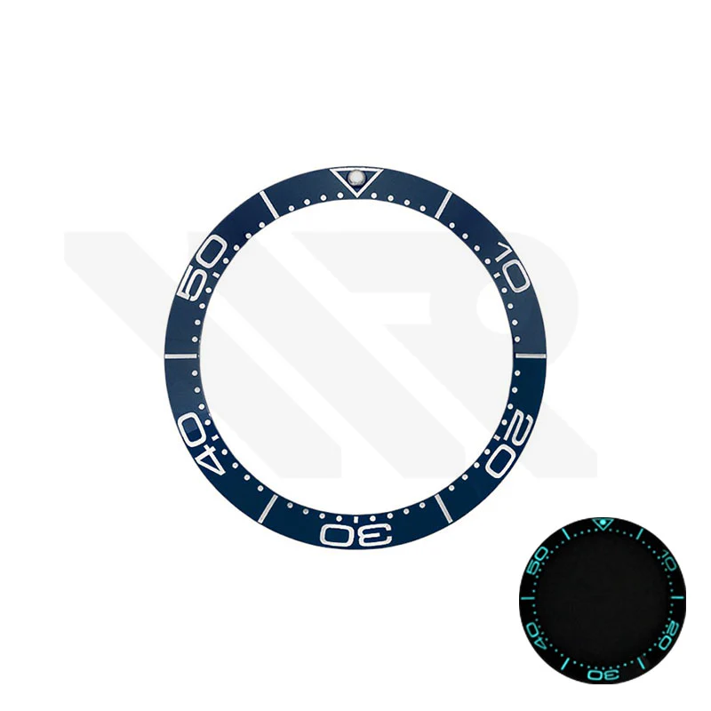 Full Luminous Ceramic Sloped 38mm Bezel Insert for Omega Seamaster SM300: Blue
