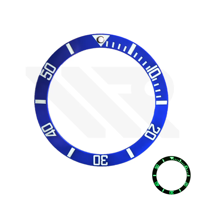 Full Luminous Ceramic Sloped Bezel Insert For MDV-106-1A : Blue