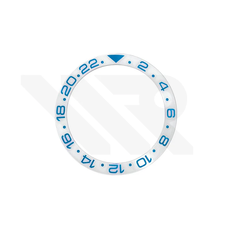 GMT-24 Ceramic Sloped Bezel Insert for SKX/SRPD - White/Blue