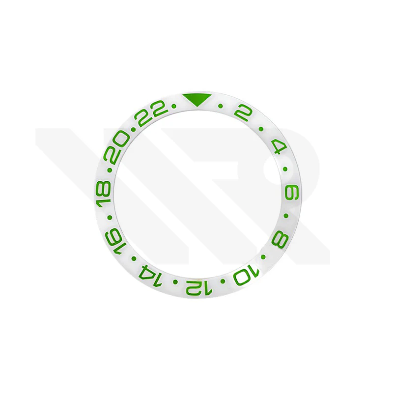 GMT-24 Ceramic Sloped Bezel Insert for SKX/SRPD - White/Green