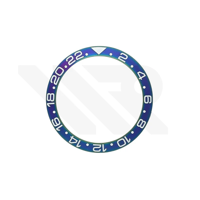 GMT-24 Ceramic Sloped Matte Finished Bezel Insert for SKX/SRPD - White Rainbow
