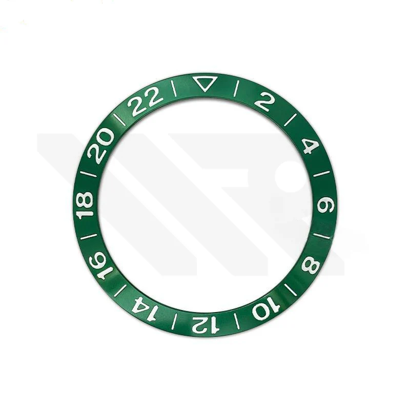 GMT Aluminium Sloped Bezel Insert for SKX/SRPD Seiko Mod - Green