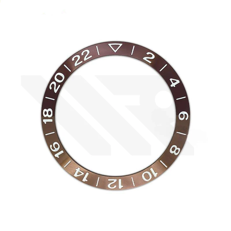 GMT Aluminium Sloped Bezel Insert for SKX/SRPD Seiko Mod - Brown