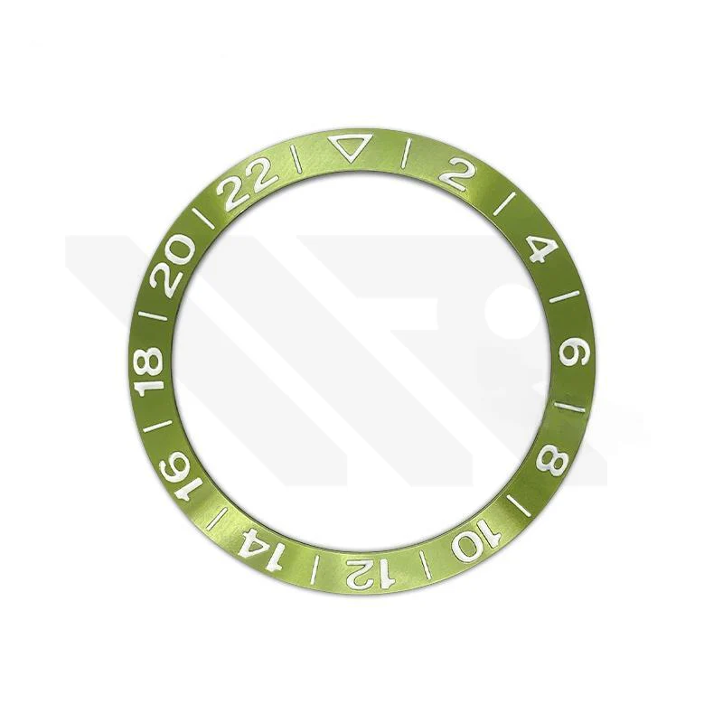 GMT Aluminium Sloped Bezel Insert for SKX/SRPD Seiko Mod - Light Green