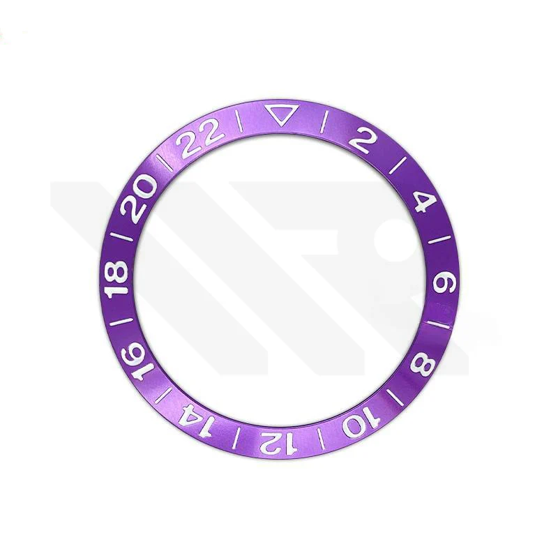 GMT Aluminium Sloped Bezel Insert for SKX/SRPD Seiko Mod - Purple
