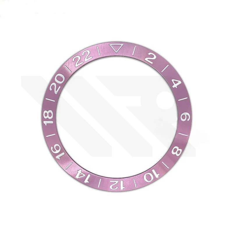 GMT Aluminium Sloped Bezel Insert for SKX/SRPD Seiko Mod - Pink