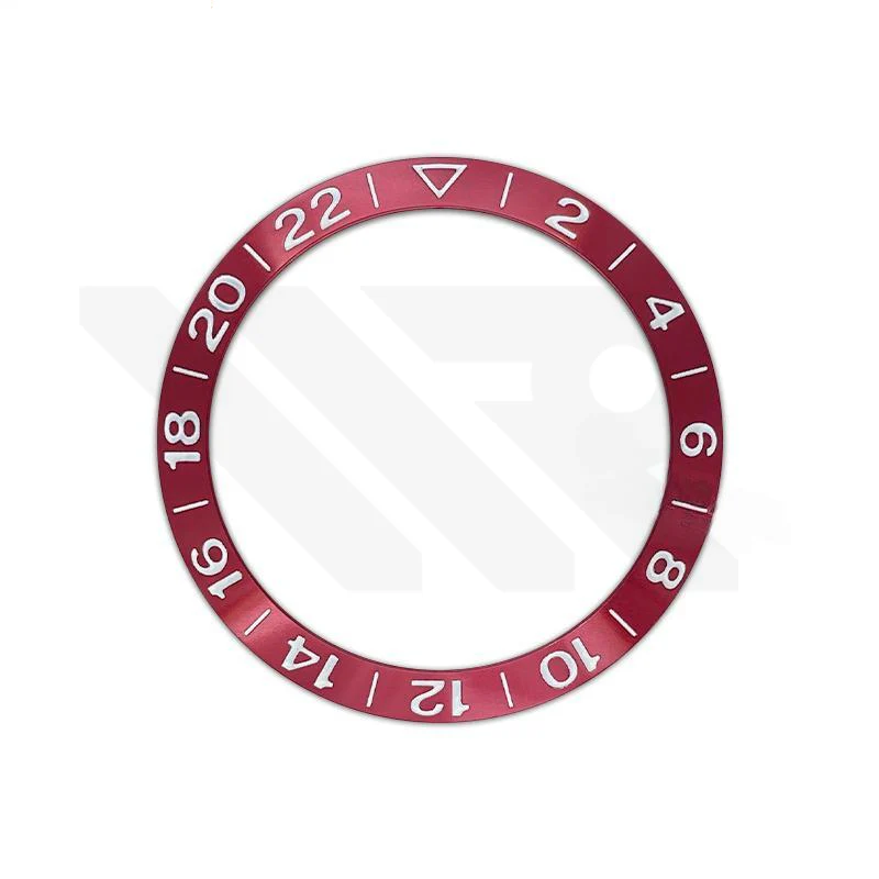 GMT Aluminium Sloped Bezel Insert for SKX/SRPD Seiko Mod - Red