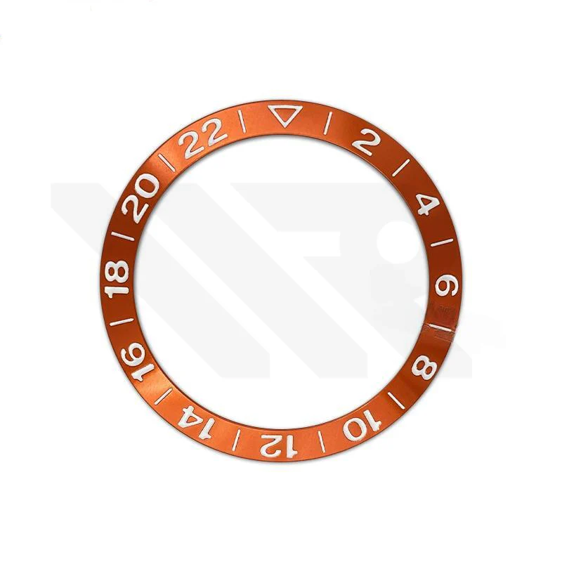 GMT Aluminium Sloped Bezel Insert for SKX/SRPD Seiko Mod - Orange