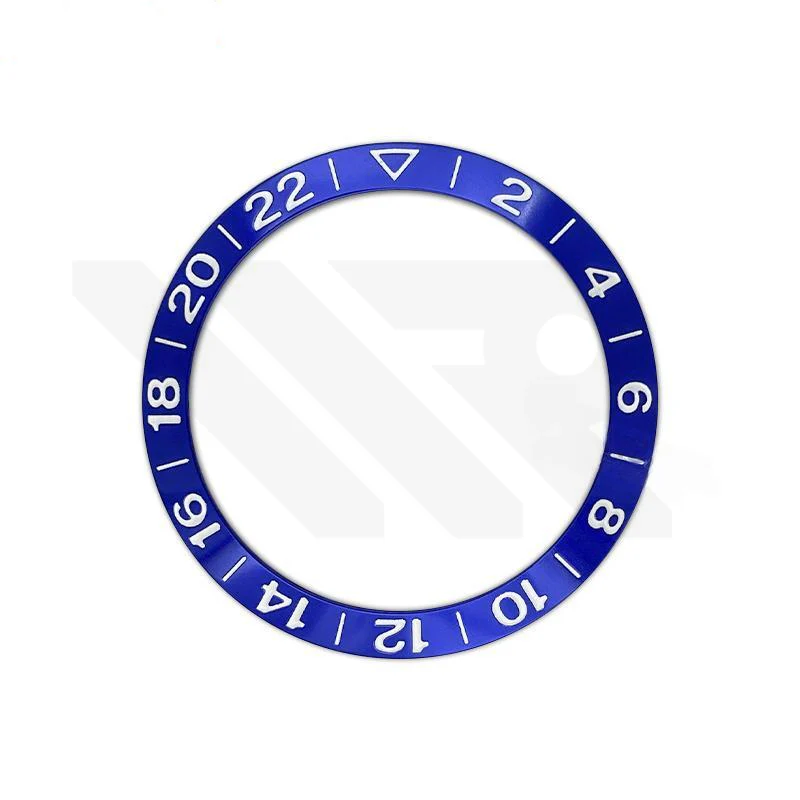 GMT Aluminium Sloped Bezel Insert for SKX/SRPD Seiko Mod - Midnight Blue