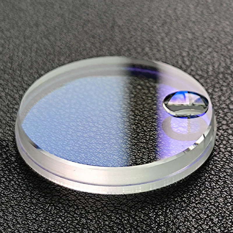 Grooved Flat Cyclops Sapphire Crystal for SKX007 / SKX009 (Blue AR Coating)