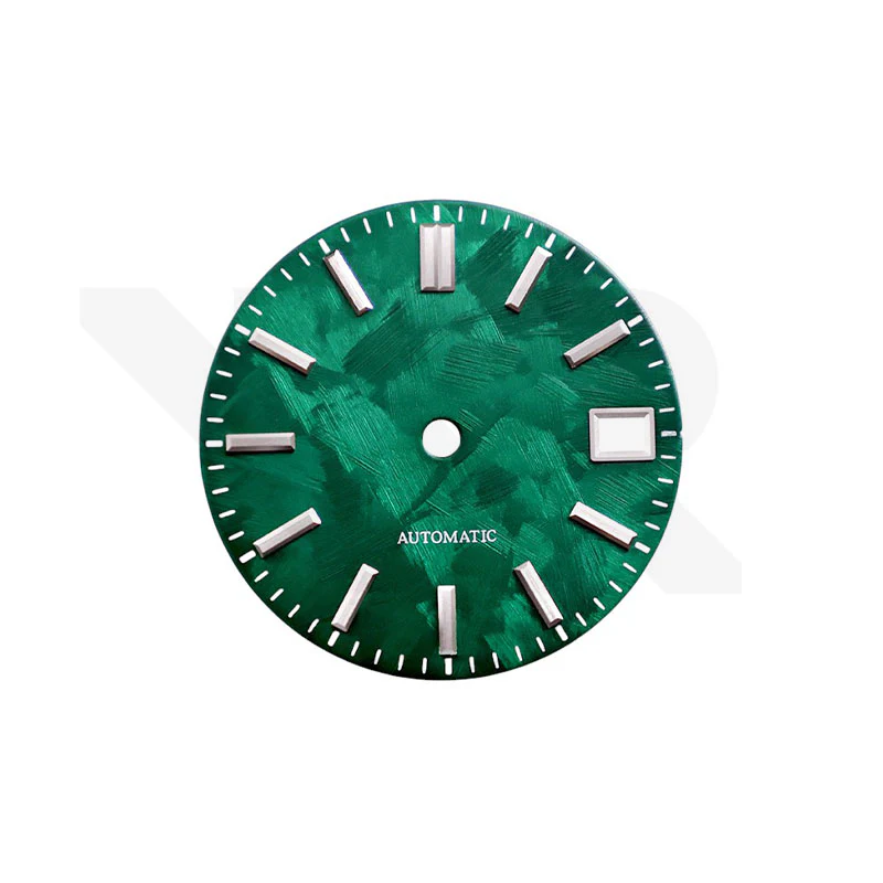 GS Shunbun Style Emerald Green for Seiko Mod: Silver GS Style Indices