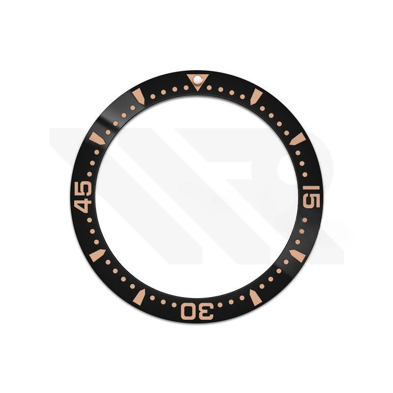 Hydro Style Ceramic Sloped Bezel Insert for SKX/SRPD - Black/Rose Gold