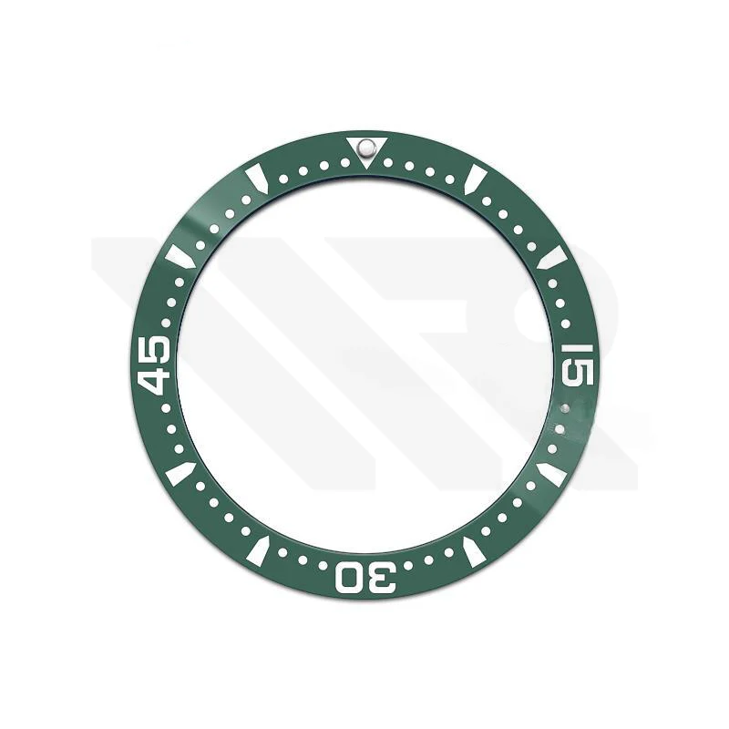 Hydro Style Ceramic Sloped Bezel Insert for SKX/SRPD - Green/White