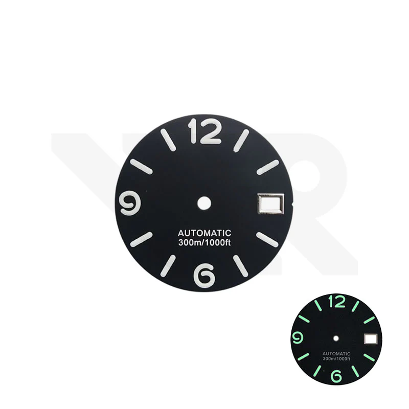 Luminor Style Dial for Seiko Mod: Black