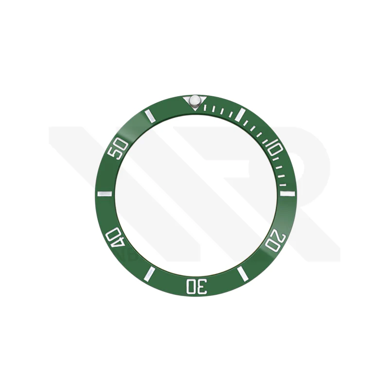Luminous Submariner Style Ceramic Sloped Bezel Insert for Seiko SKX007 Mod - Green