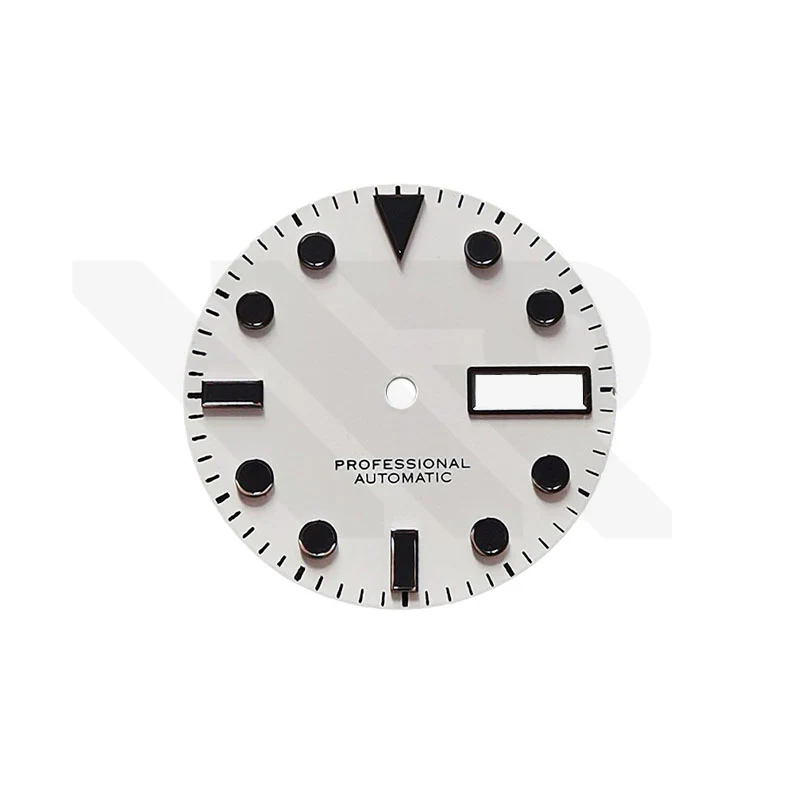 Sub Style Matte White Day-date Dial for Seiko Mod: Sub Style Black Indices