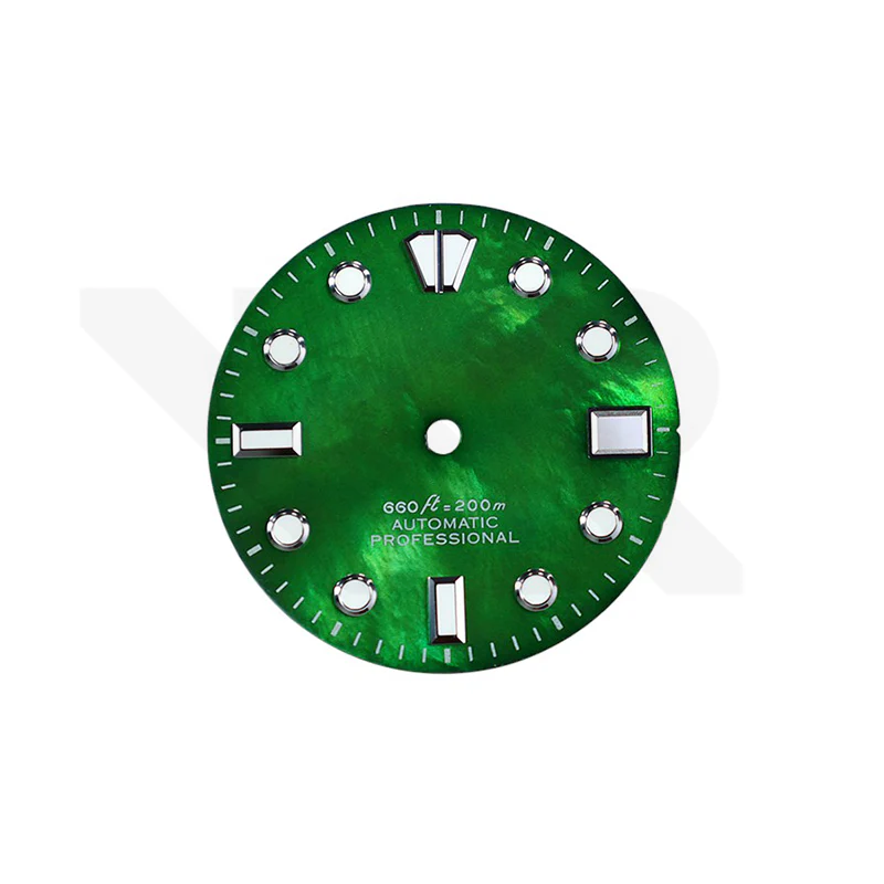 Mother of Pearl GS Indices Dial for Seiko Mod: Green