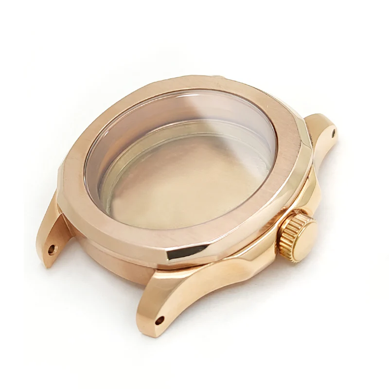 Nautilus Brushed Case Set for Seiko Mod: Rose Gold - Image 2