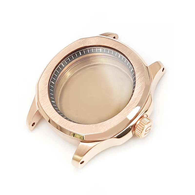 Nautilus Brushed Case Set for Seiko Mod: Rose Gold - Image 3
