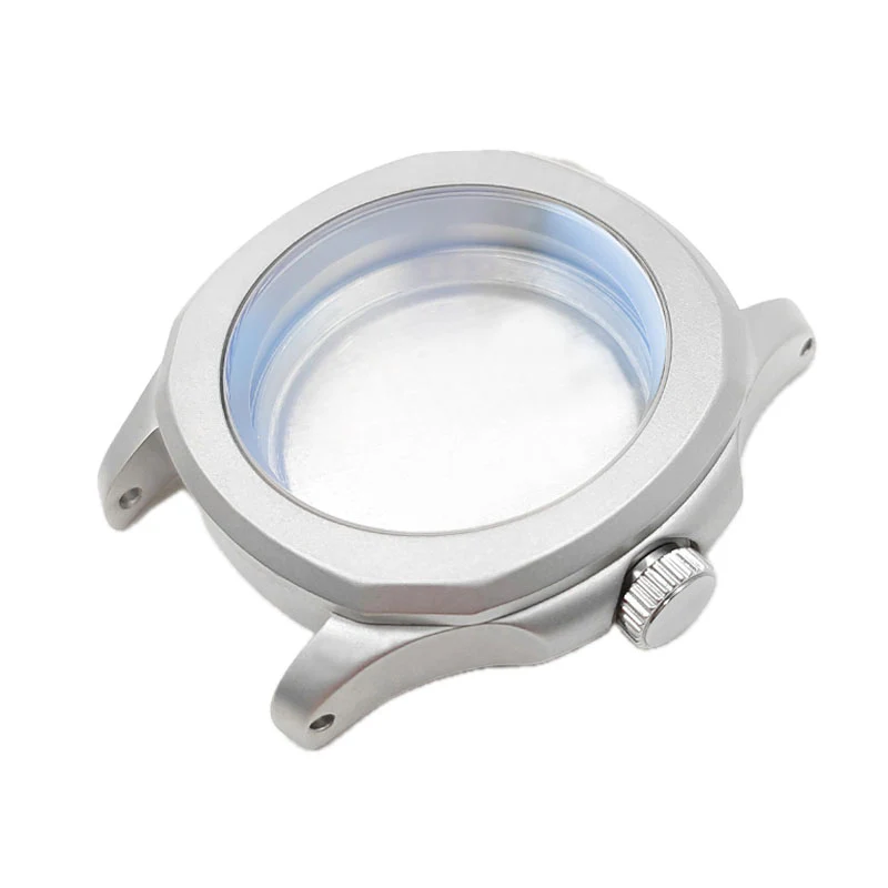 Nautilus Sandblasted Case Set for Seiko Mod: Silver