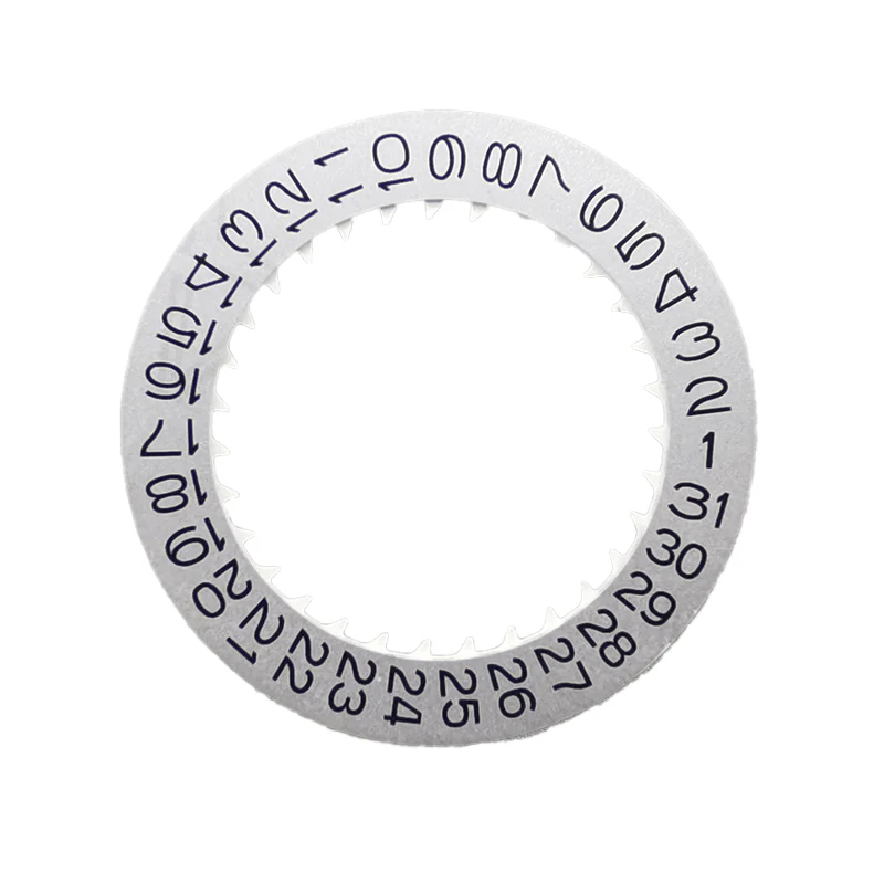 Silver NH35 Date Disc - Black