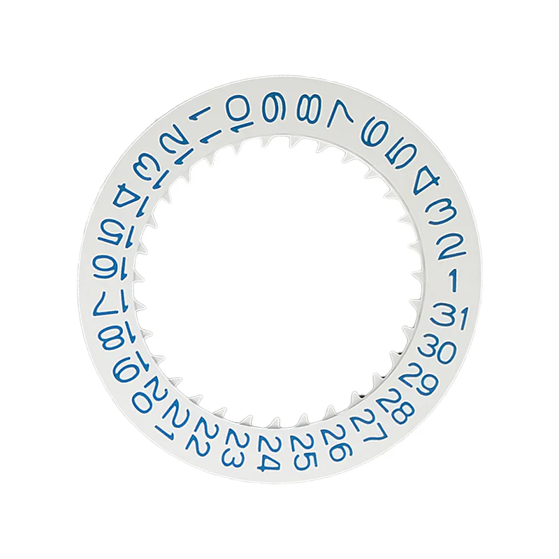White NH35 Date Disc -Blue