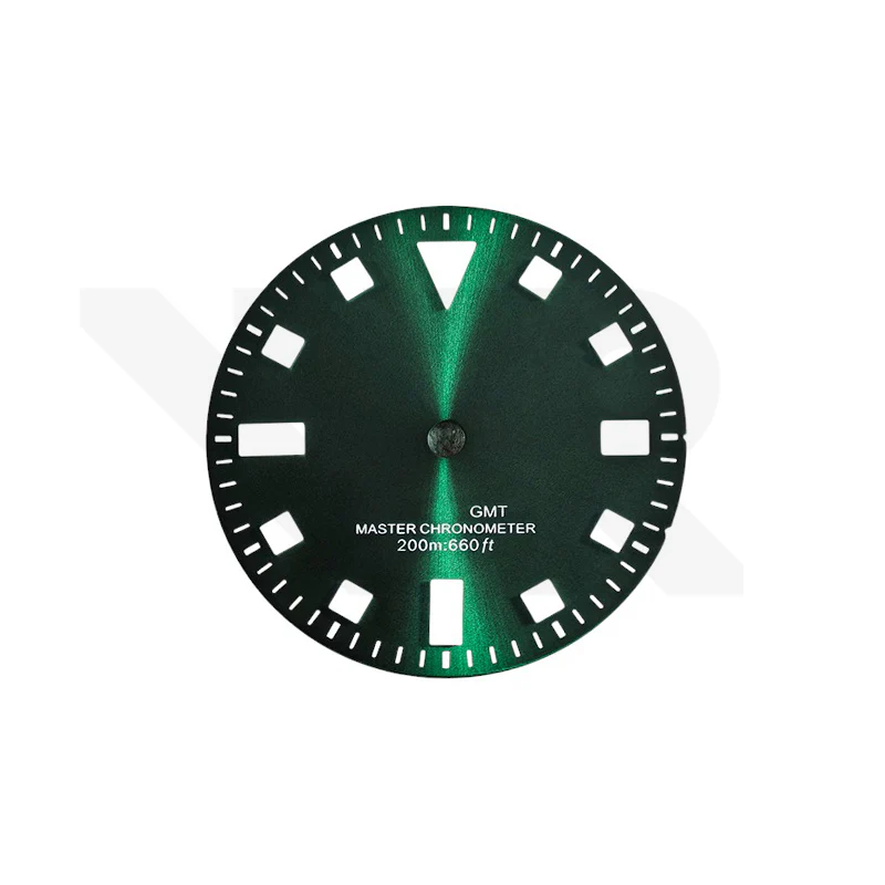 Pelagos Date GMT Thick Lume Indices Dial for NH34 Seiko Mod: Sunburst Green