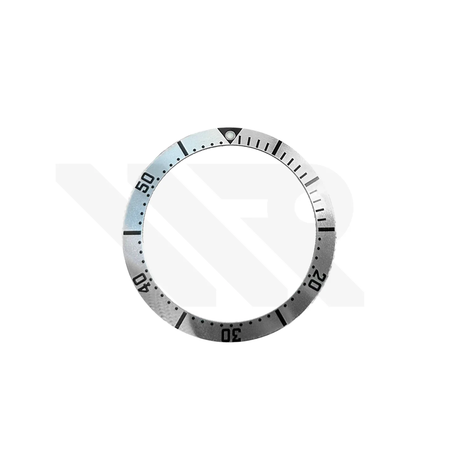 Replacement Aluminium Bezel Insert Compatible with Omega Seamaster SM300 41mm : Silver