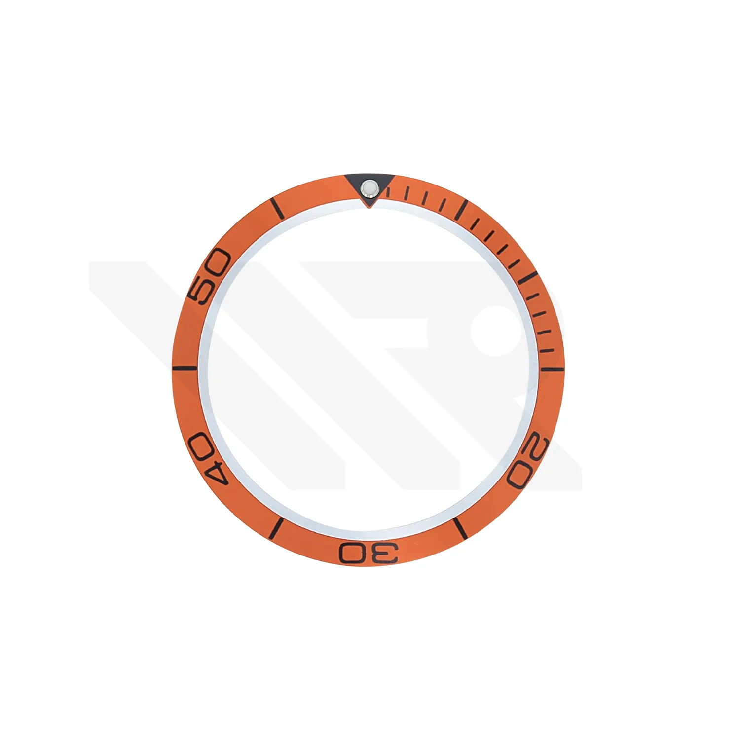 Replacement Aluminium Bezel Insert Compatible with Omega Seamaster Planet Ocean SM600 45.5mm : Orange