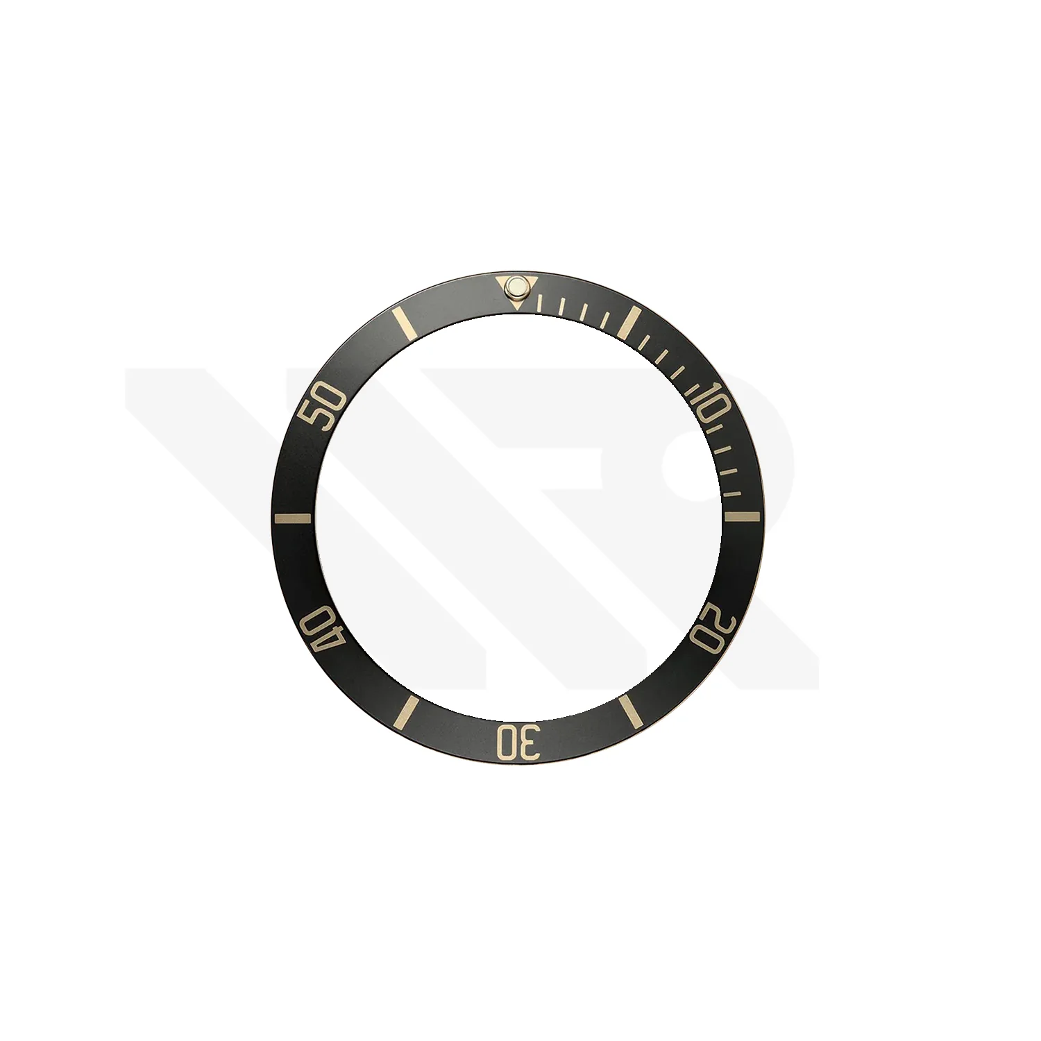 Replacement Aluminium Bezel Insert Compatible with Tudor Black Bay Bronze 43mm : Black