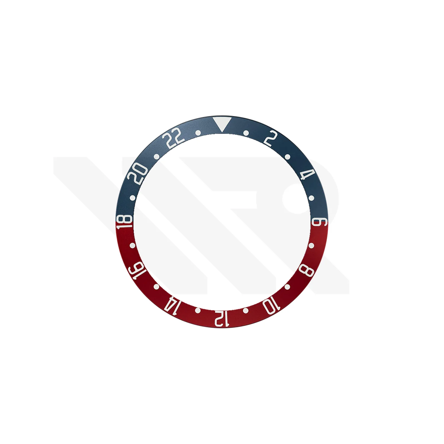 Replacement Aluminium Bezel Insert Compatible with Tudor Black Bay GMT 41mm : Pepsi (Blue/Red)